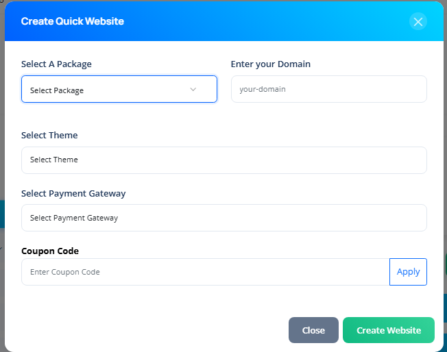 SiteGenix Template Selection