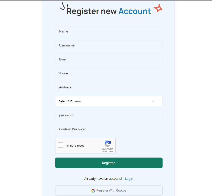 SiteGenix Registration Form