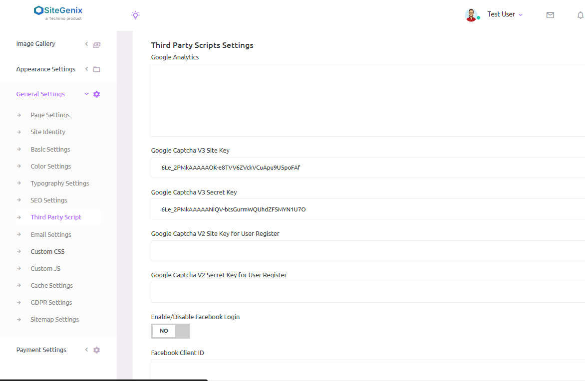 Sitegenix.io Platform